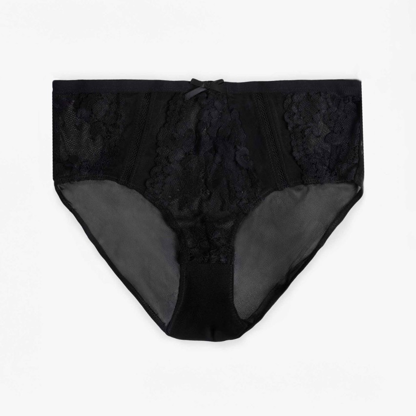 Slip donna in tulle semitrasparente e pizzo Admas 41712