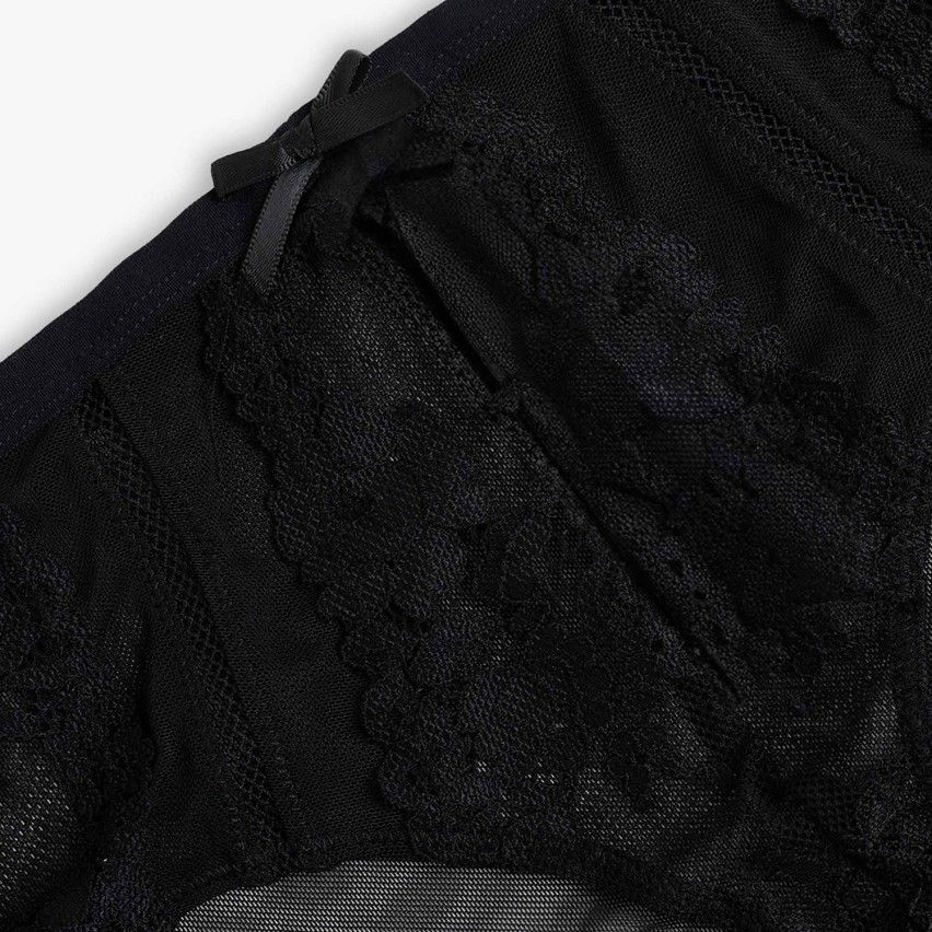 Slip donna in tulle semitrasparente e pizzo Admas 41712