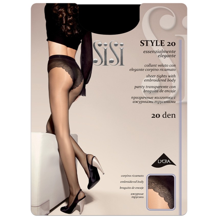 Collant corpino ricamato Sisi Style 20 den