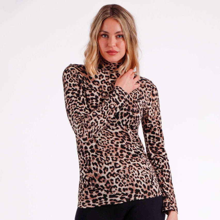 Lupetto sottogiacca leopardato donna animalier Admas 43499