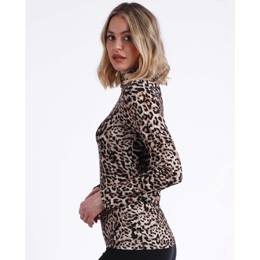 Lupetto sottogiacca leopardato donna animalier Admas 43499