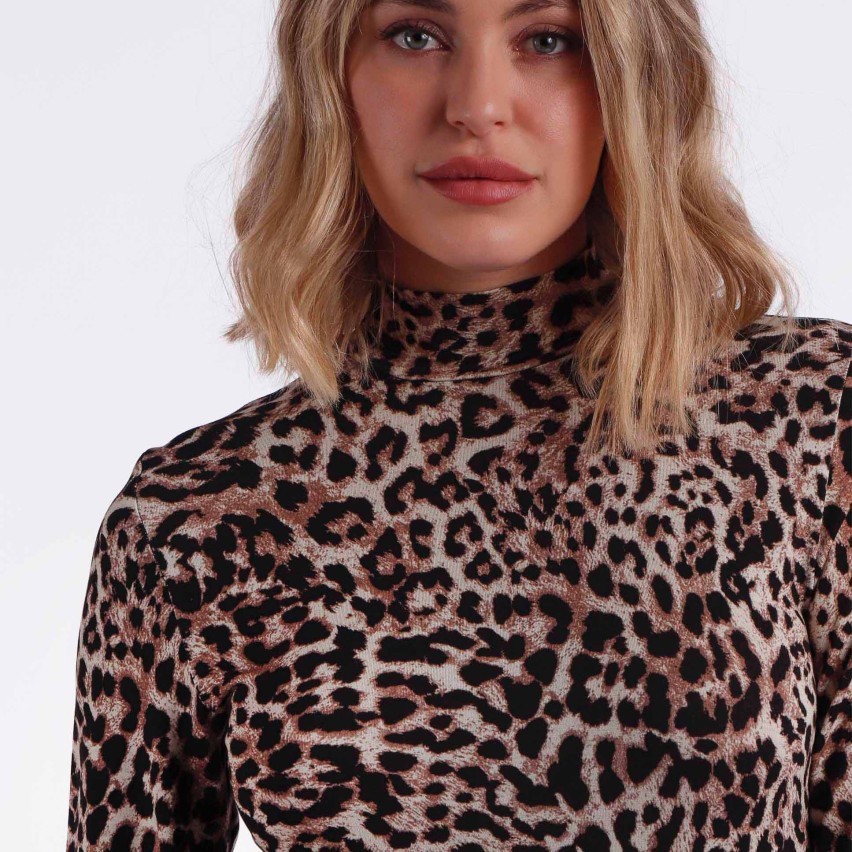 Lupetto sottogiacca leopardato donna animalier Admas 43499