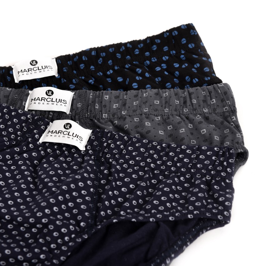 Slip uomo Marc Luis 454 scuri a fantasia cotone 6 pezzi