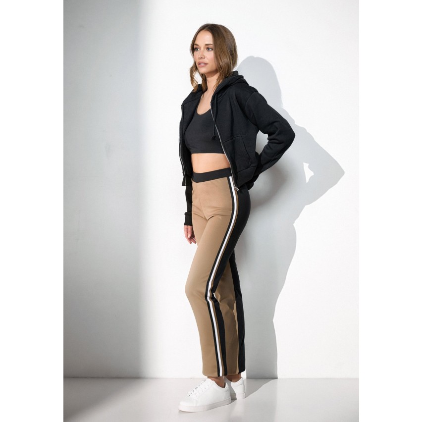 Leggings bicolore con fascia laterale Jadea 4660