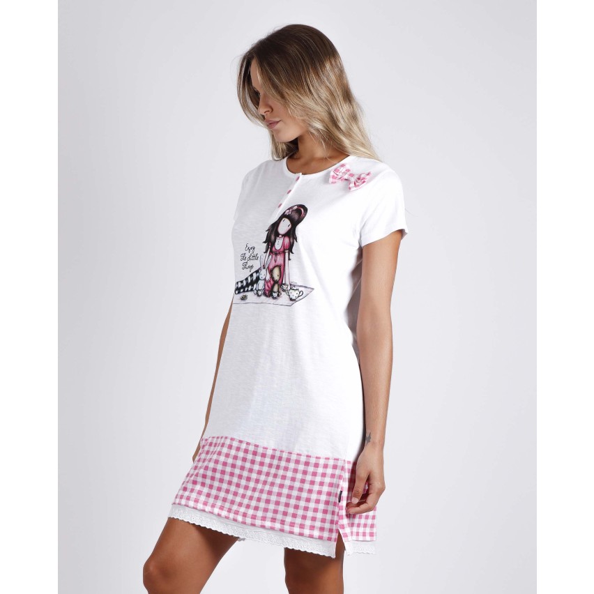 Camicia da notte donna estivo Santoro Gorjuss 51536 rosa