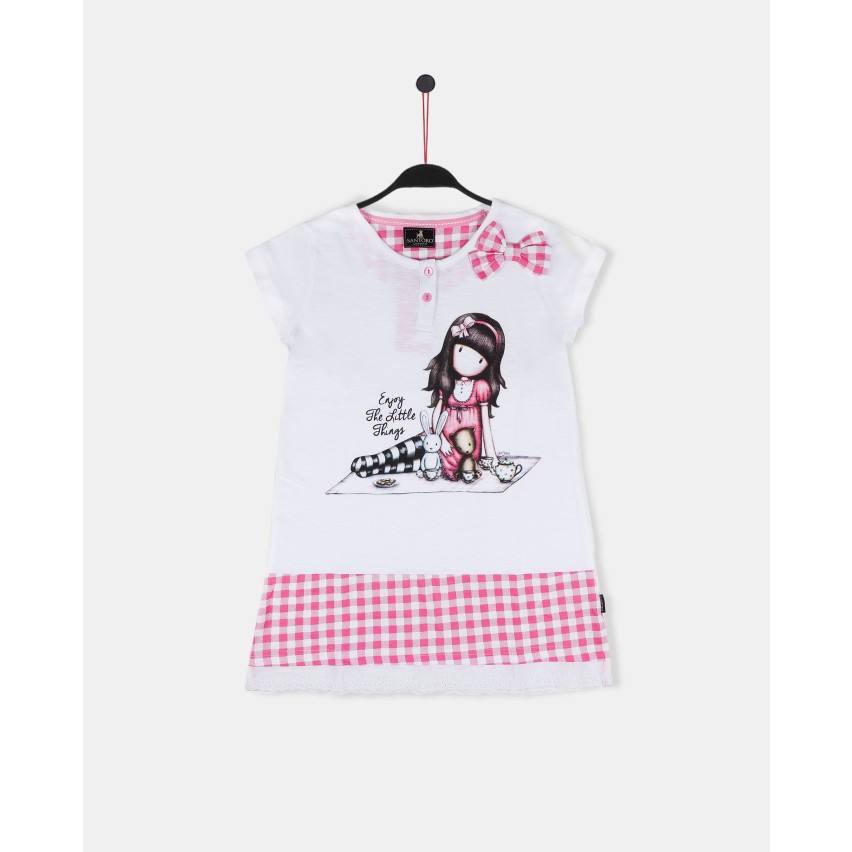 Camicia da notte bambina estivo Santoro Gorjuss 51537 rosa
