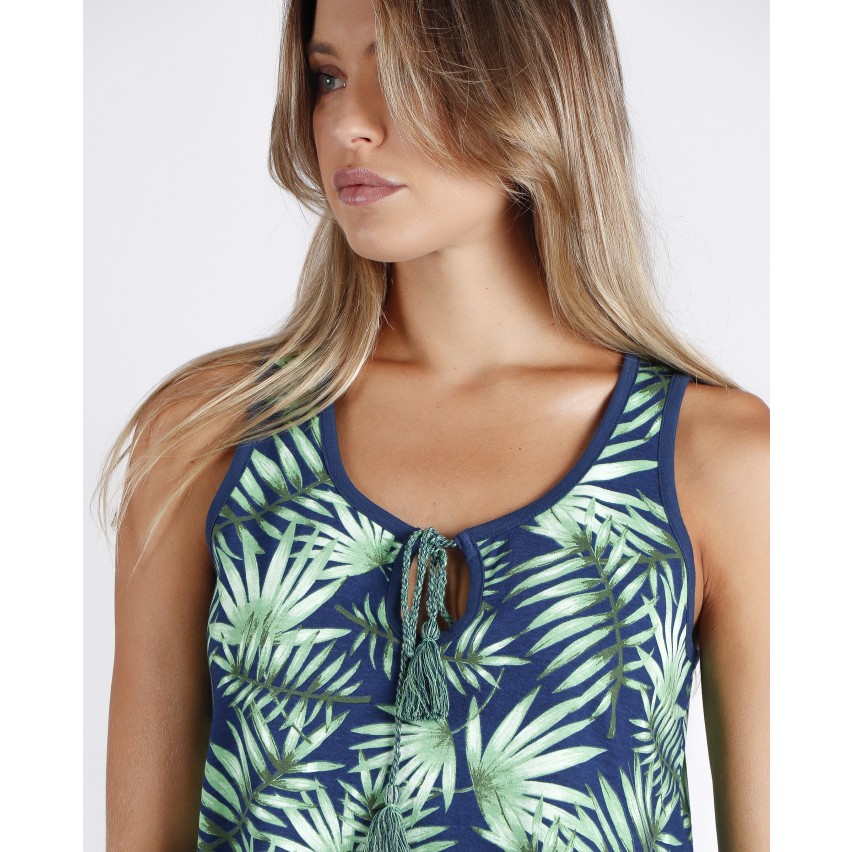 Camicia da notte vestitino donna estivo Admas 51538 navy