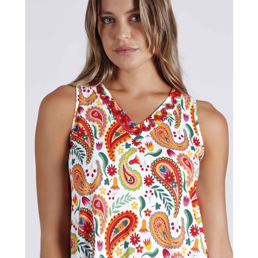 Camicia da notte vestitino donna estivo Admas 51541 fantasia
