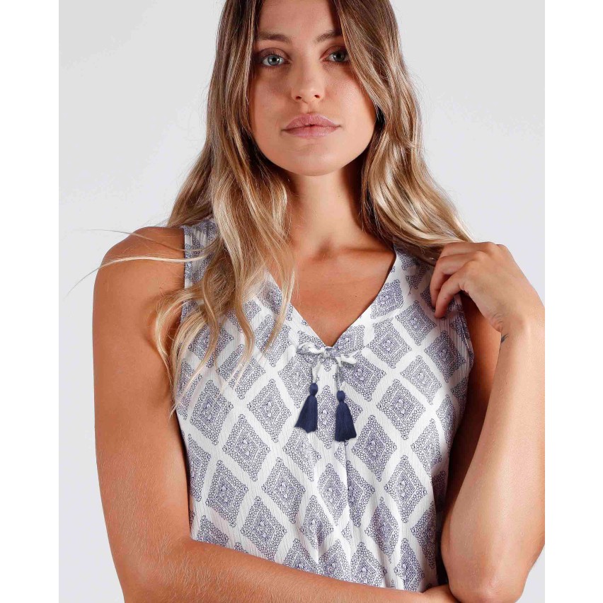 Camicia da notte abitino donna estivo Admas 51548 azul