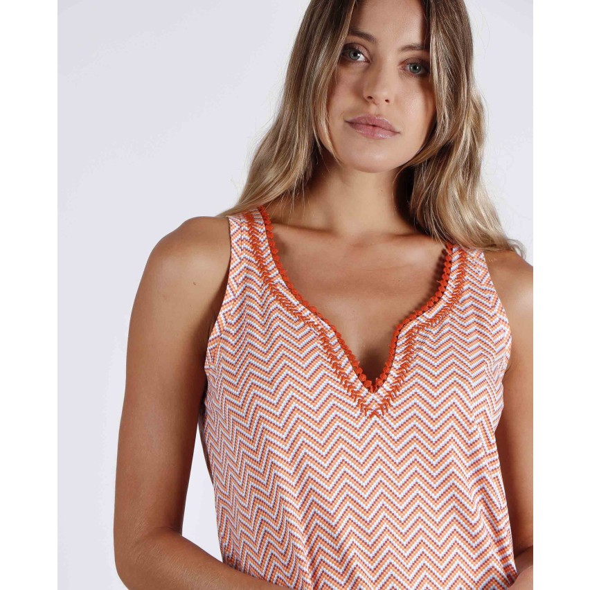 Camicia da notte vestitino donna estivo Admas 51564 arancione