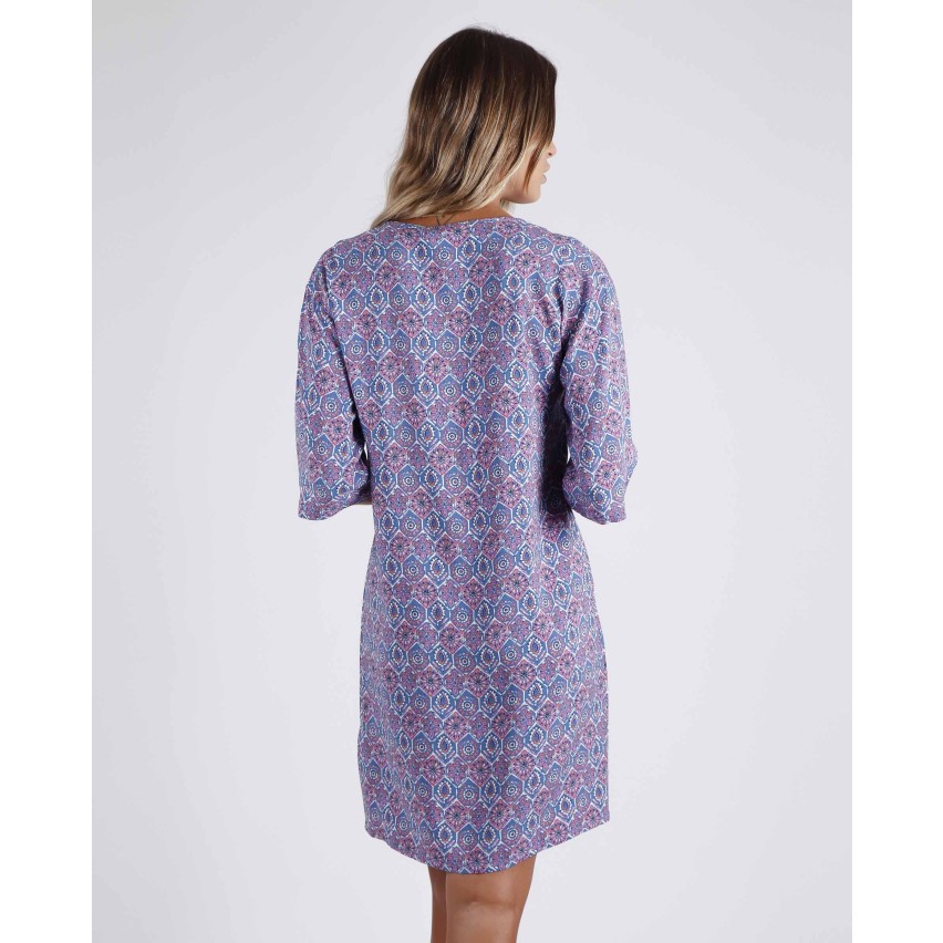 Camicia da notte vestitino donna estivo Admas 51565 azzurro