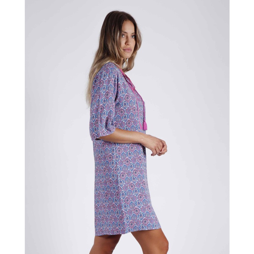 Camicia da notte vestitino donna estivo Admas 51565 azzurro