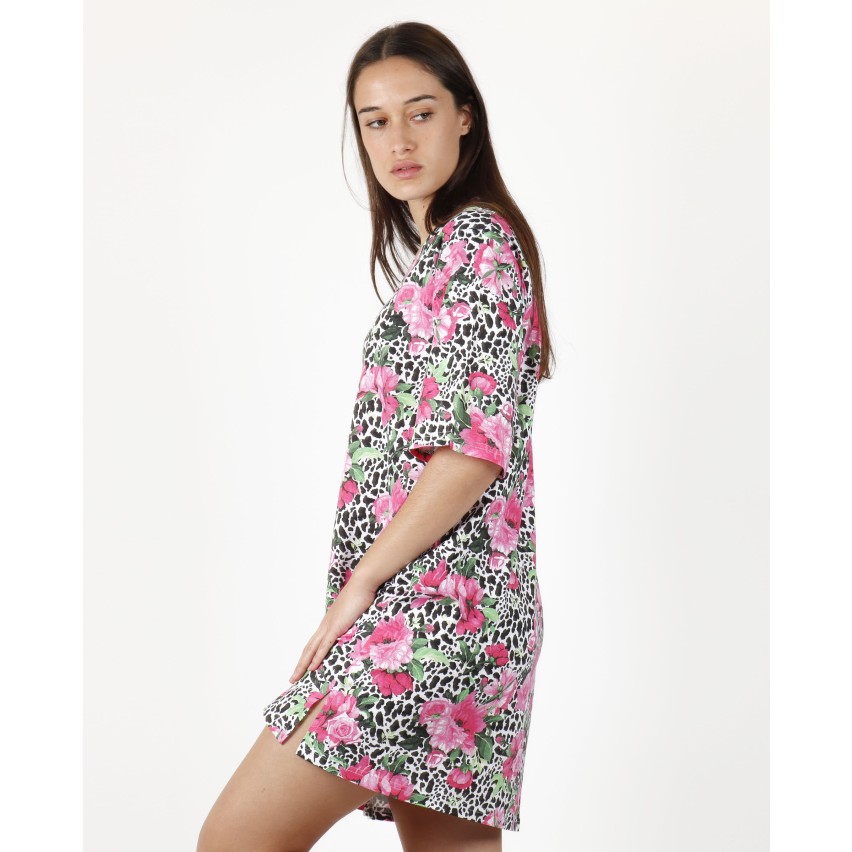 Camicia da notte vestitino donna estivo Admas 51585 leopardato fucsia