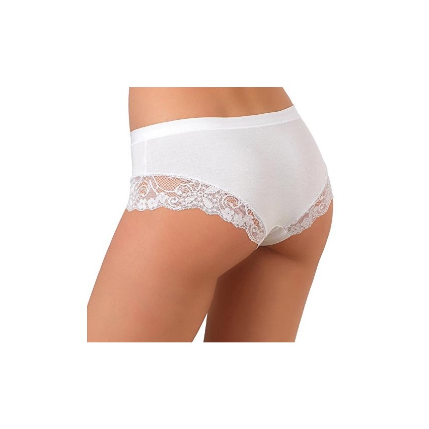 Slip donna vita bassa Jadea 522 cotone e pizzo 3 pz