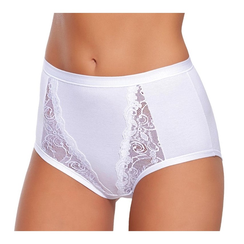 Slip culotta donna Jadea 535 cotone elasticizzato e pizzo 3pz