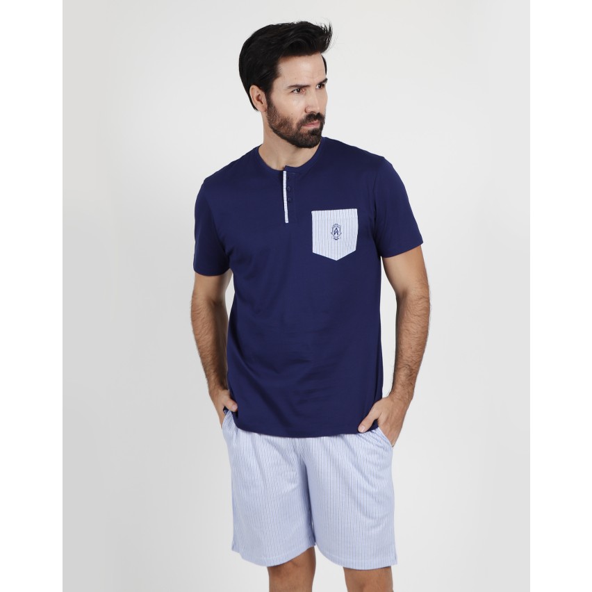 Pigiama uomo Admas 54036 corto cotone