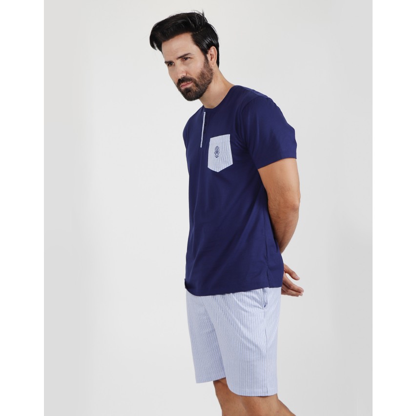 Pigiama uomo Admas 54036 corto cotone