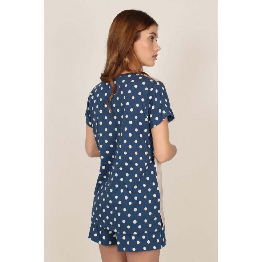 Pigiama donna Santoro Gorjuss 54445 estivo a pois in 100% cotone
