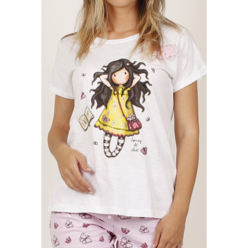 Pigiama da donna Santoro Gorjuss 54455 estivo in cotone 