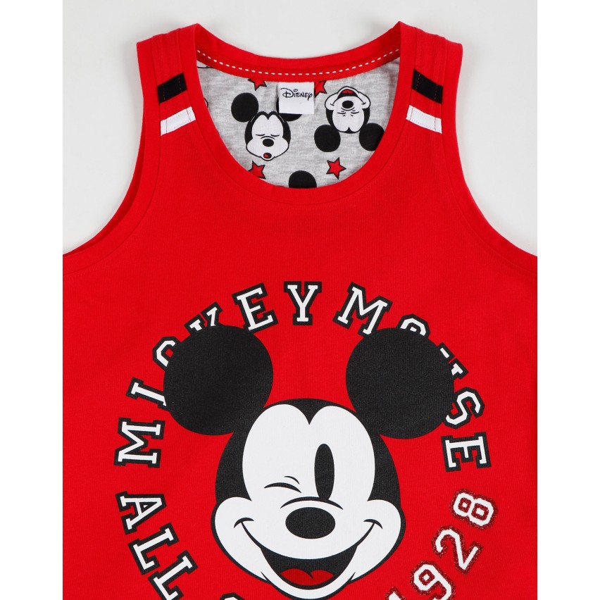 Pigiama bimba Disney 55097 canotta topolino rosso corto