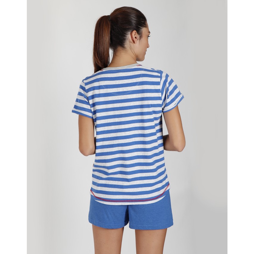 Pigiama donna corto Admas 55123 fasciato con stampa 