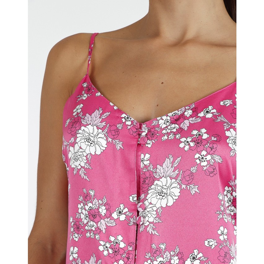 Pigiama donna corto Admas 55147 fucsia stampato