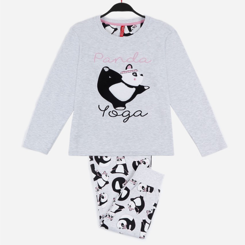 Pigiama bambina caldo cotone Admas 55207 panda