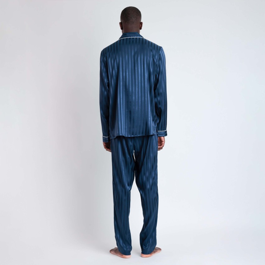 Pigiama uomo Admas 55312 aperto raso blu