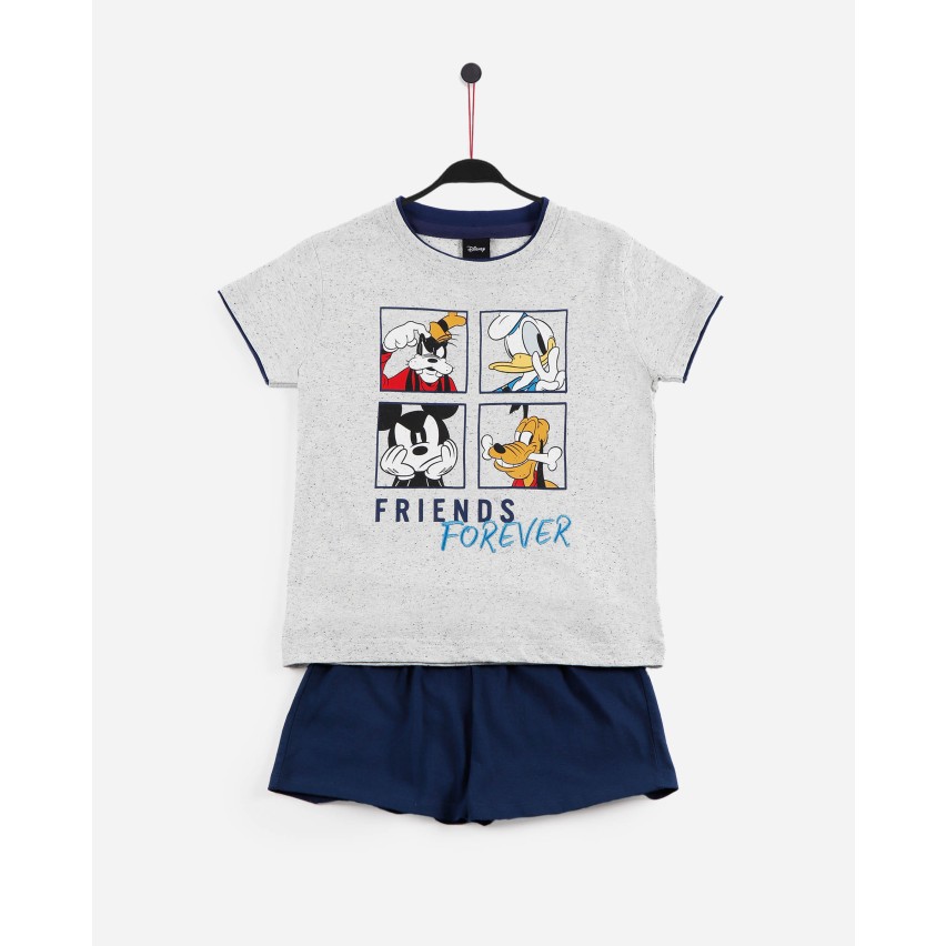 Pigiama bambino corto Disney 55483 stampato azzurro