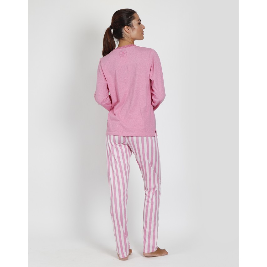 Pigiama donna lungo Santoro Gorjuss 55505 rosa