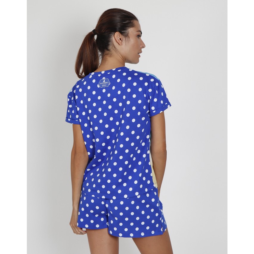 Pigiama donna corto Santoro Gorjuss 55524 azzurro