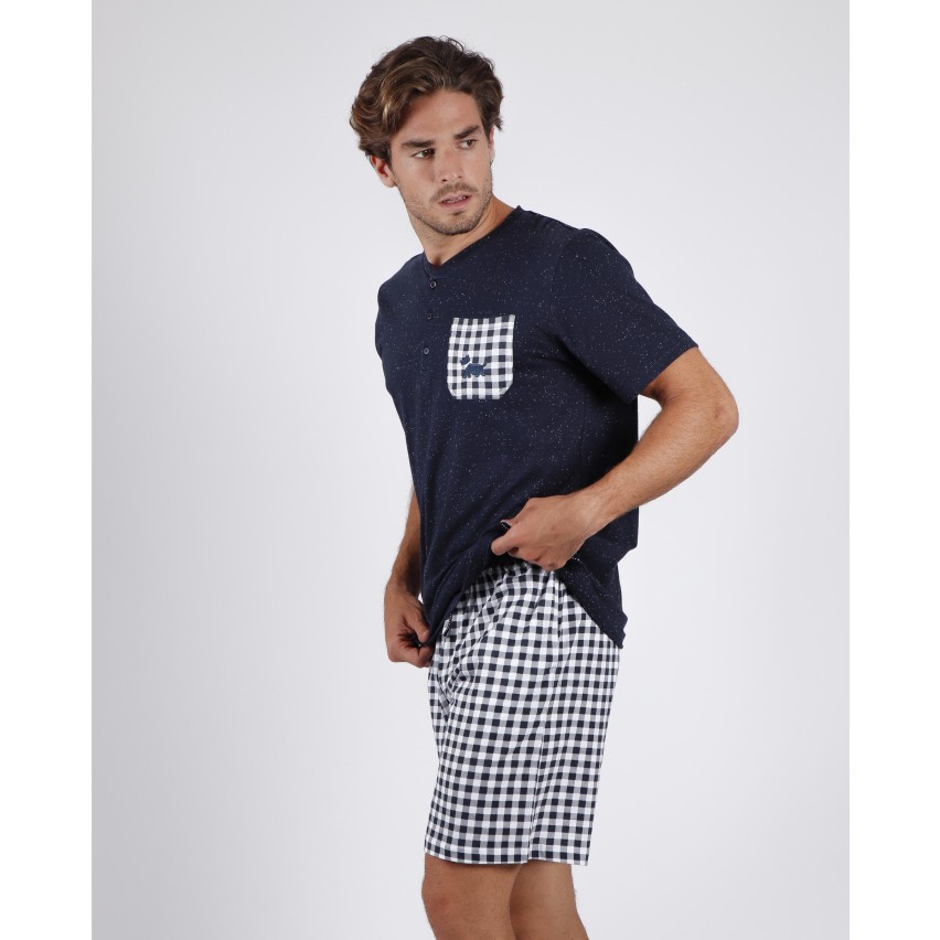 Pigiama uomo estivo Admas 55564 cotone navy