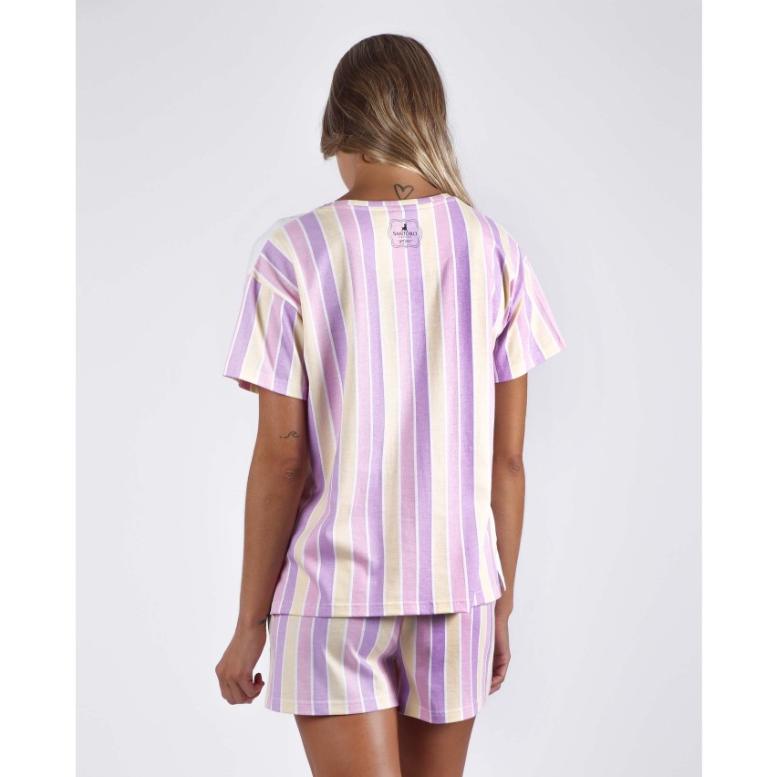 Pigiama donna estivo Santoro Gorjuss 55612 cotone bianco