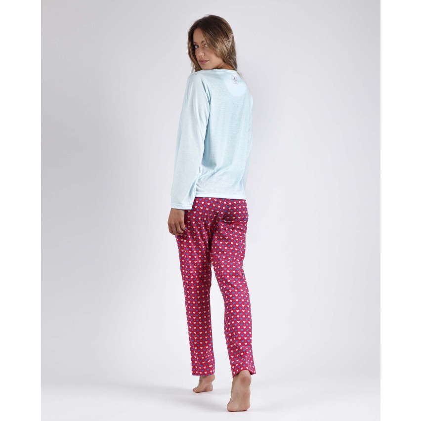 Pigiama donna cotone leggero Santoro Gorjuss 55614 cuori