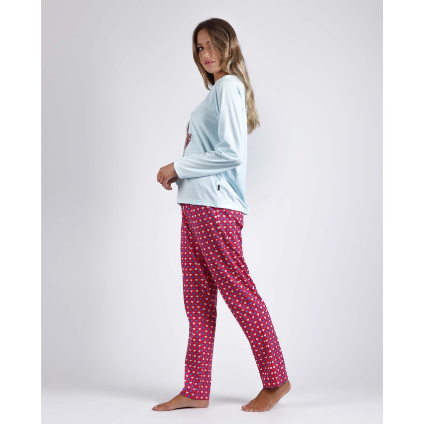 Pigiama donna cotone leggero Santoro Gorjuss 55614 cuori