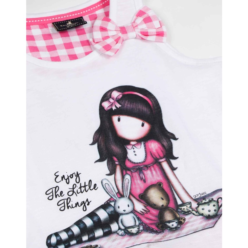 Pigiama bambina corto Santoro Gorjuss 55621 rosa