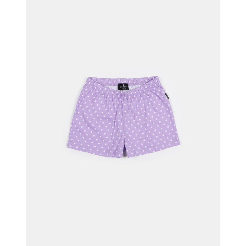 Pigiama bambina corto Santoro Gorjuss 55622 viola pois