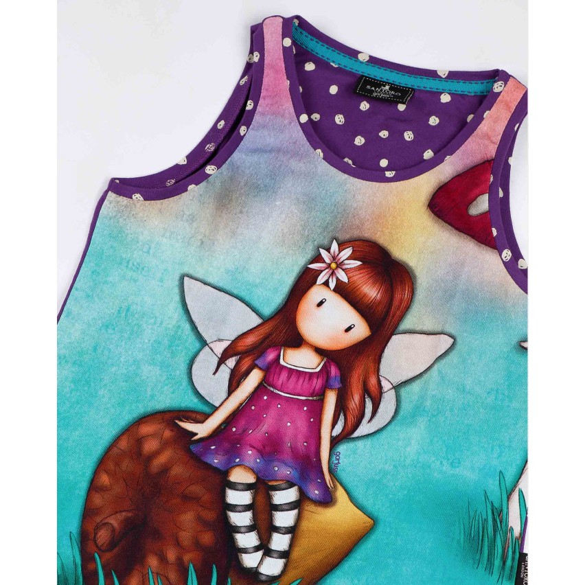 Pigiama bambina corto spalla larga Santoro Gorjuss 55628 viola