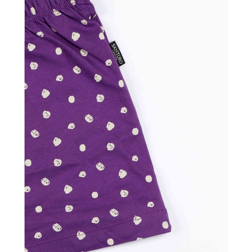 Pigiama bambina corto spalla larga Santoro Gorjuss 55628 viola