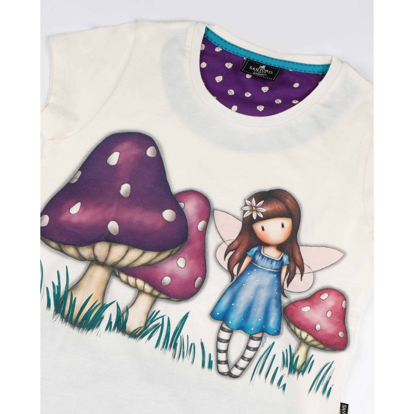 Pigiama bambina estivo Santoro Gorjuss 55629 cotone viola