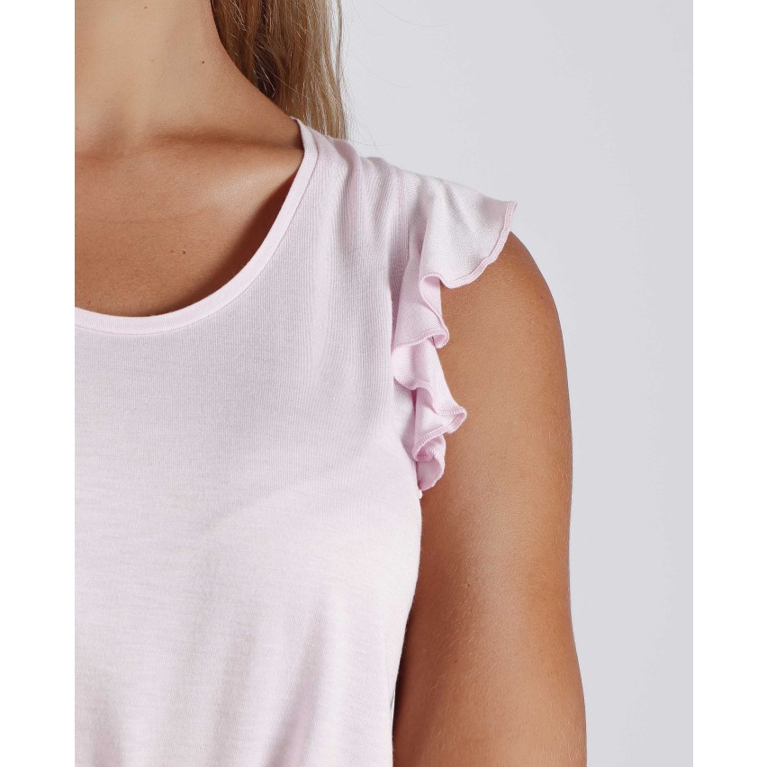 Pigiama donna canotta corto estivo Admas 55942 cotone rosa