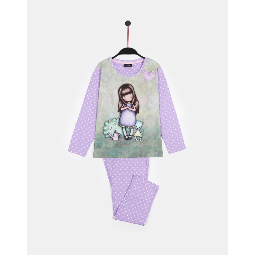 Pigiama bambina Santoro Gorjuss cotone 56620 lilla