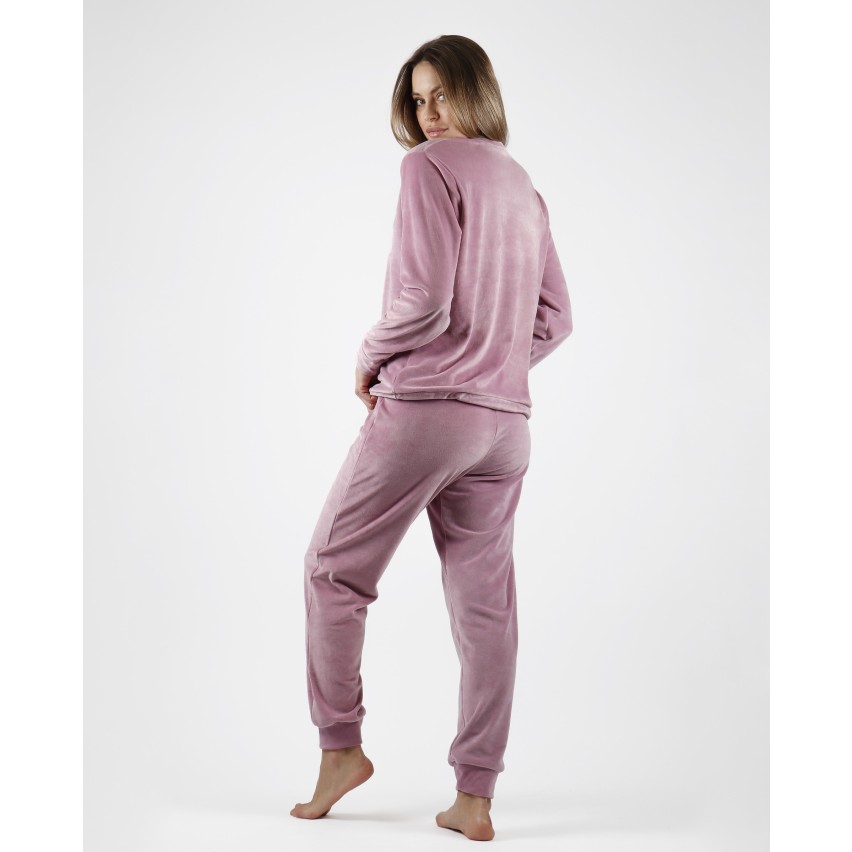 Pigiama donna Disney 56975 MInnie invernale in velluto