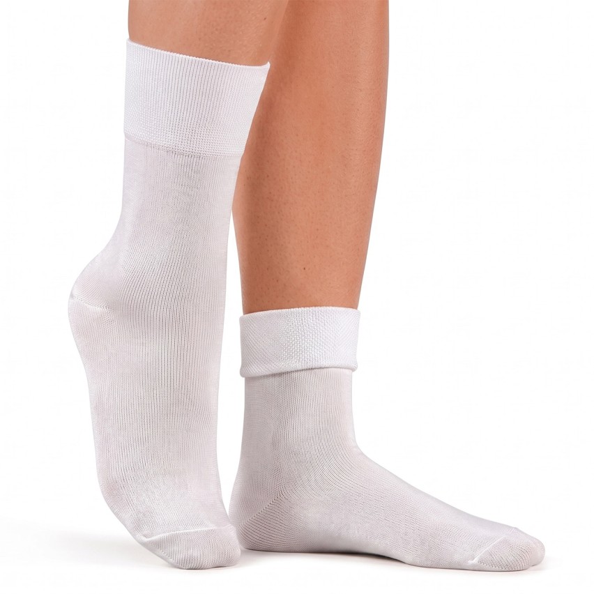 Calze sanitaria corta polsino morbido filo di scozia Meritex 5720 - 3 paia
