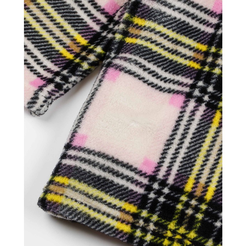 Giacca bambina invernale Santoro Gorjuss 57501 pile coral scozzese