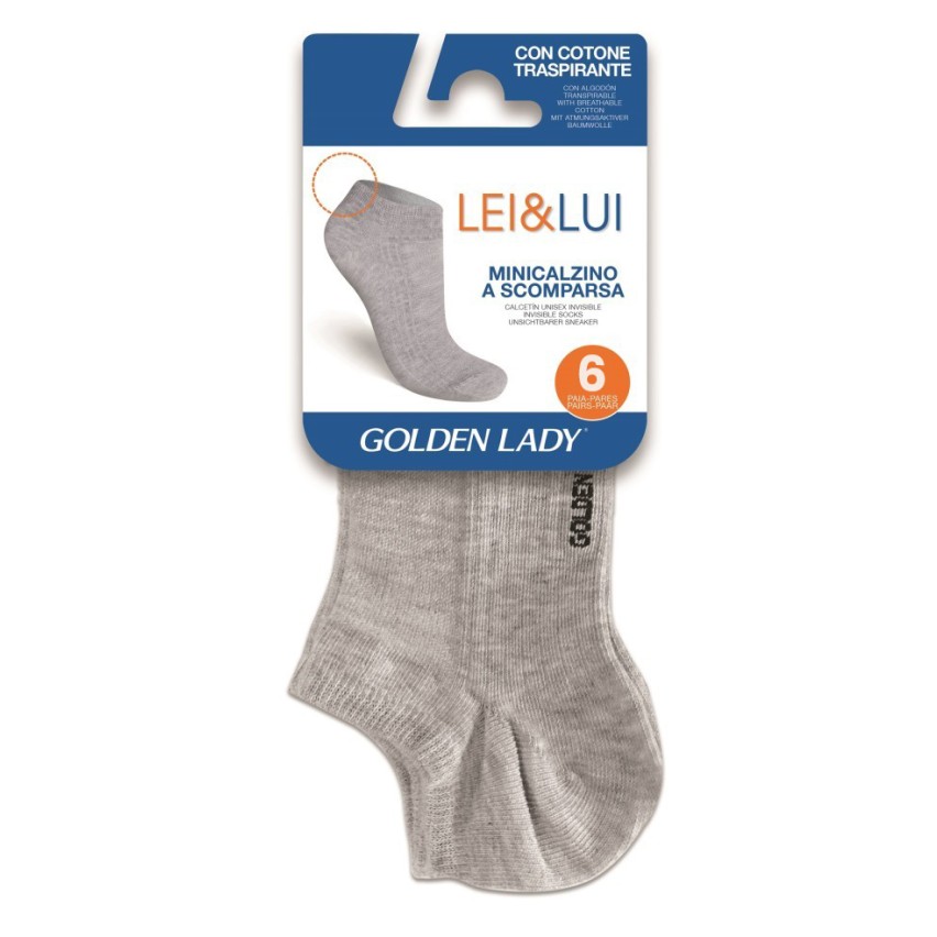 Minicalze Golen Lady 34UUU unisex cotone traspirante 6 paia