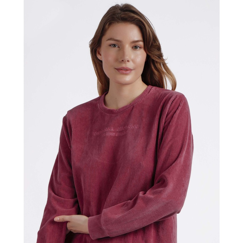 Pigiama donna cotone caldo e vellutino a coste Admas 60091