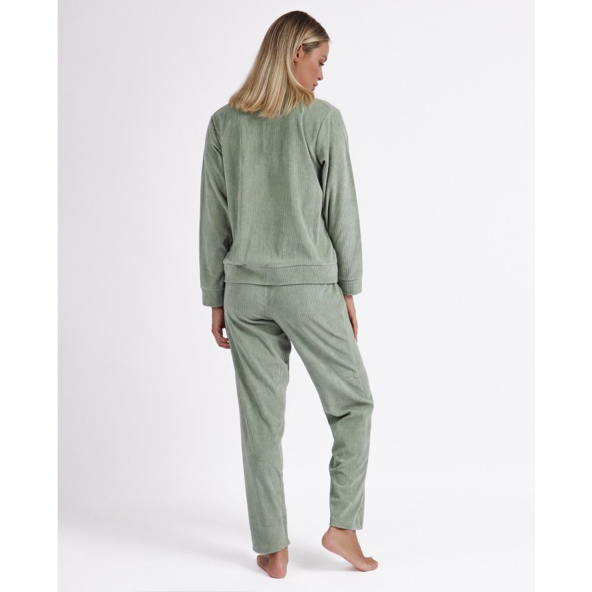 Pigiama donna cotone caldo e vellutino a coste Admas 60091