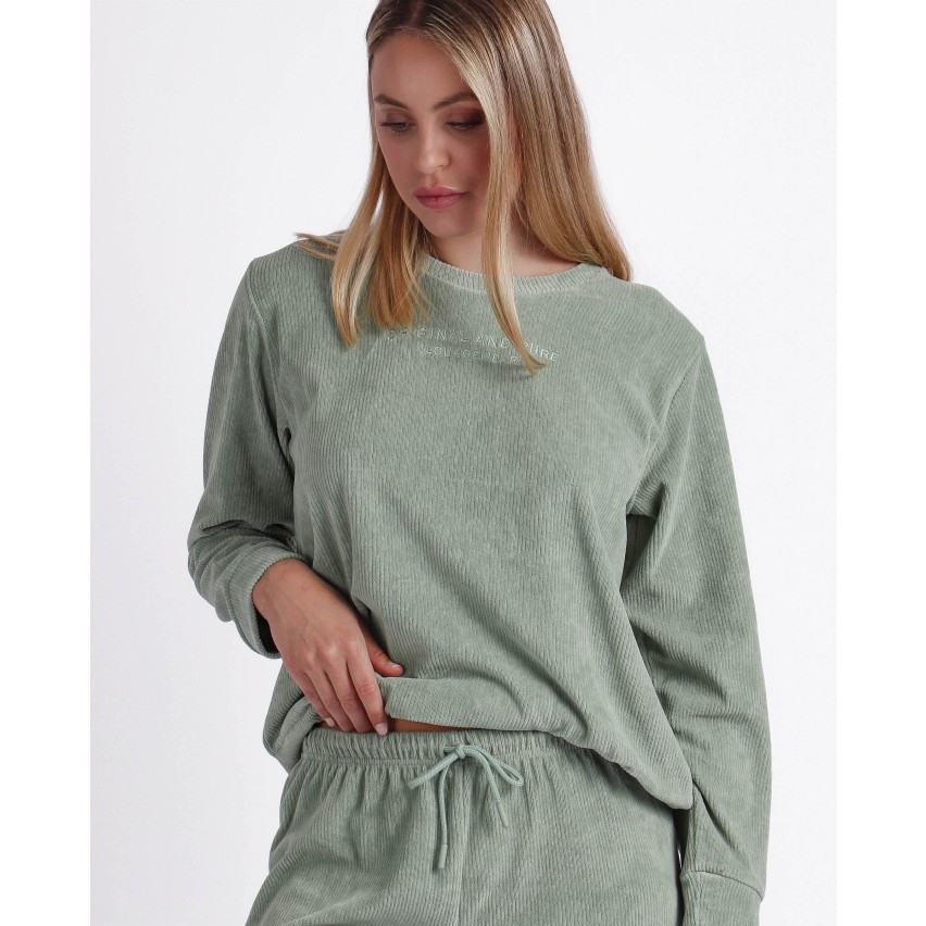 Pigiama donna cotone caldo e vellutino a coste Admas 60091