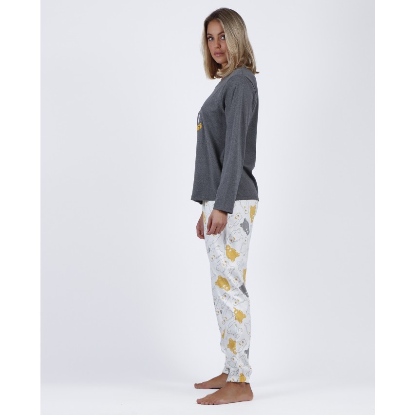 Pigiama donna in caldo cotone orso Admas 60209
